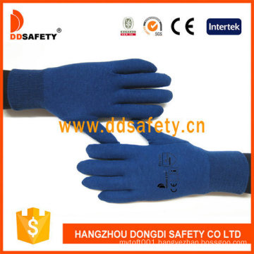 High Quality Dark Blue Cotton Gloves with Knit Wrist.